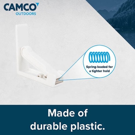 Camco DELUXE TABLECLOTH CLAMPS-4 PACK, BILINGUAL 51077